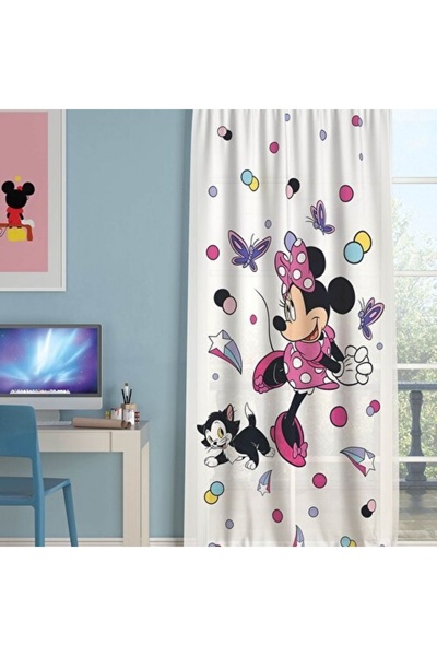 Taç Disney Minnie Cute Single Background Curtain