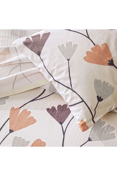 Taç Lassie Double Pique Set - Brown with Crown Print