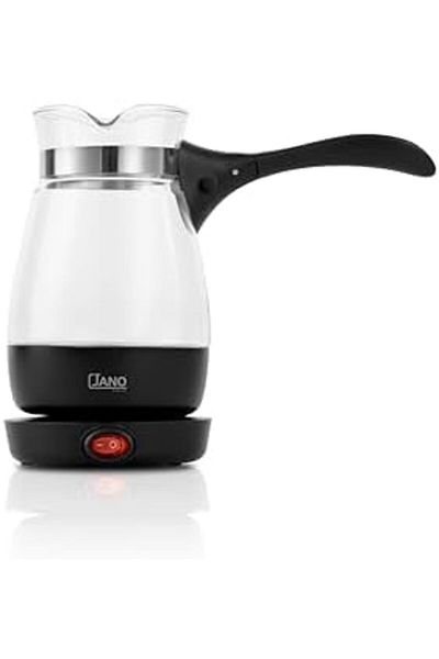 JANO Electric Coffee Maker with Glass Pot and Easy Handle, 400 ml, 600W - Black