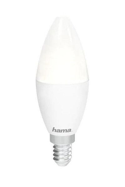 Hama Bec LED Smart Hama 176586, Control Vocal/Aplicatie, E14, 470 lm, 5.5W, Clasa F (Alb)