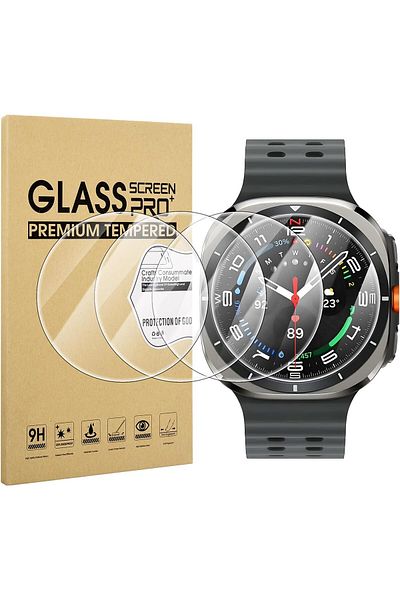 AWH 4-Pack Screen Protector for Galaxy Watch 47mm, HD Tempered Glass, Anti-Scratch Protection