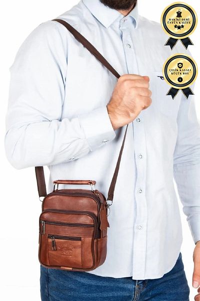 Newish Polo Alva Club Genuine Leather Men's Handbag (SMALL)