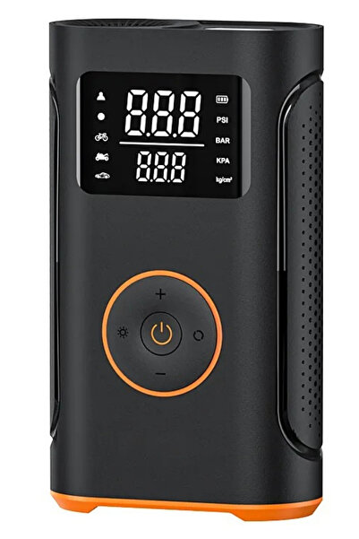 Techmaster Taşınabilir Şarjlı Araç Oto Lastik Şişirme Pompası Kompresör 160 PSI Powerbank Işıklı YS02P