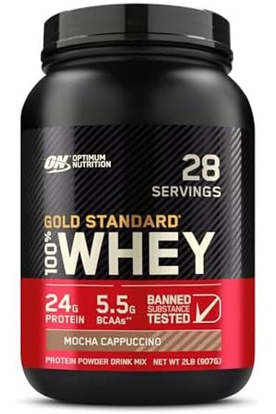Optimum Nutrition (ON) Gold Standard 100% Whey Protein Powder - Mocha Cappuccino, 2 Lbs