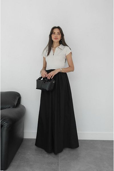 Havoş Μαύρο φόρεμα Scotland Polo Neck
