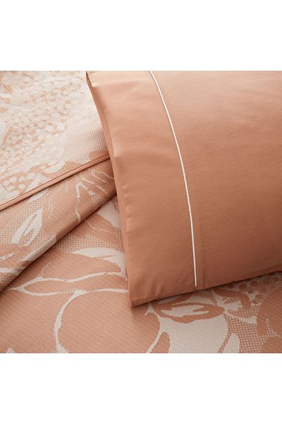 Taç Taç Jacquard Idore Double Personality Pique Suit Salmon