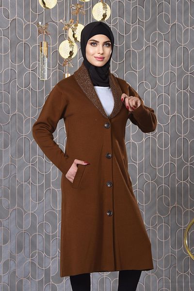 Kamalı Ζακέτα Hijab Knitwear