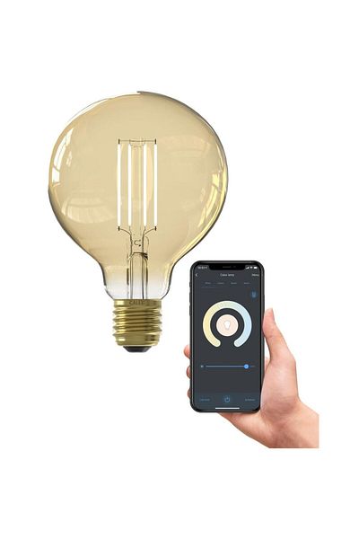 Calex Calex Filament smart vintage (decorative) LED bulb, Wi-Fi, G95, E27, 7W, 806 lm