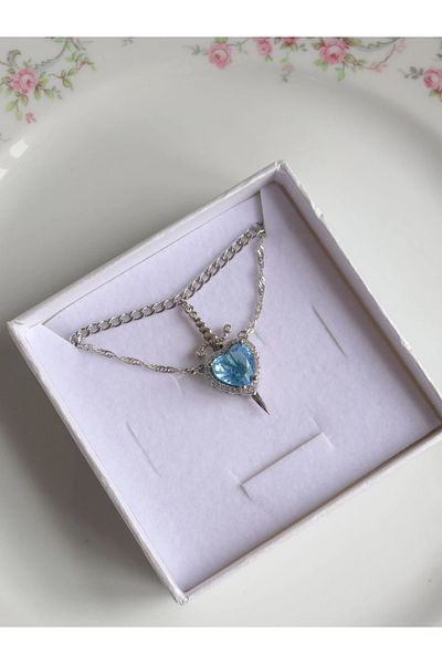 Reorah Collection Blue Snow White and the Huntsman Couple Necklace