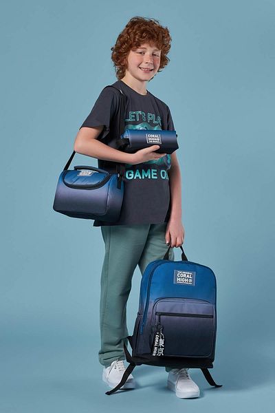 Coral High Set de 3 genți de școală Nefti Gri - SET de tranziție de culoare 0123642