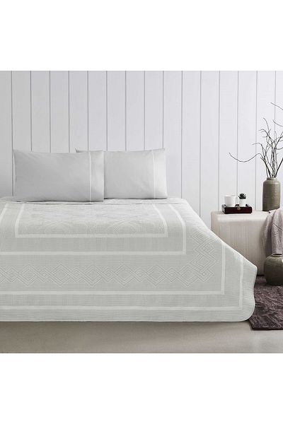 Taç Gray Jacquard Anette Double Pique Set