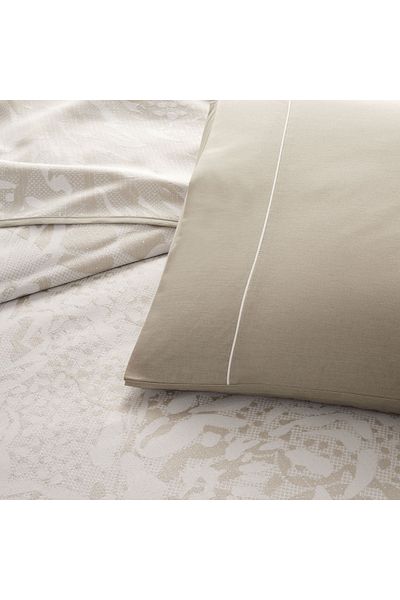 Taç Two-Person Crown Jacquard Idore Set Stone