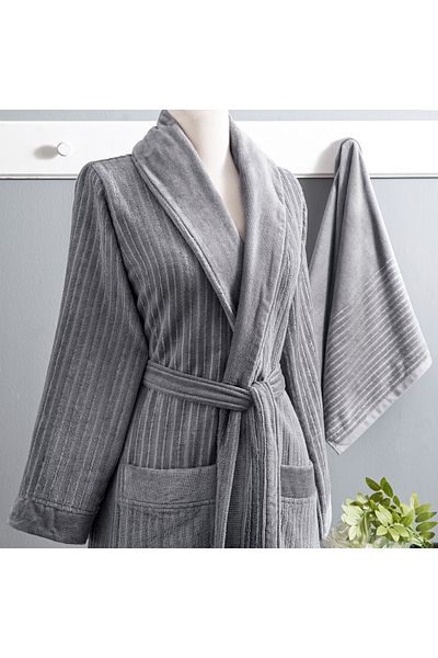 Taç Σετ μπουρνούζι Ritmo Cotton Anthracite S/M