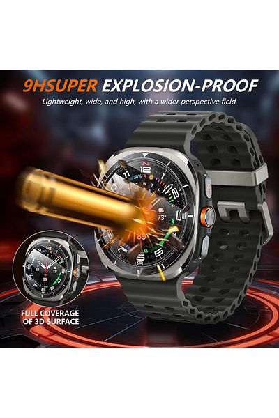 AWH 4-Pack Screen Protector for Galaxy Watch 47mm, HD Tempered Glass, Anti-Scratch Protection