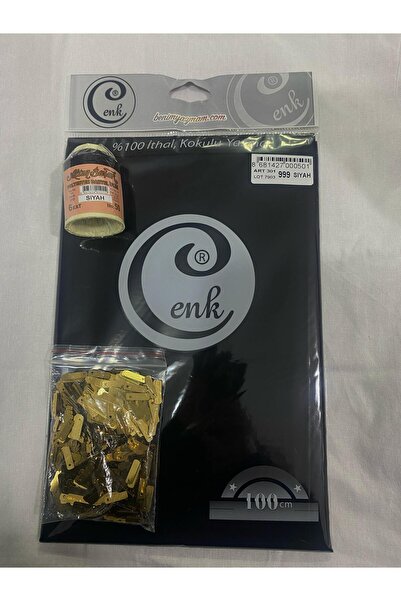 Cenk Düz Yazma Altınbaşak İp Pul Seti No:999 Siyah