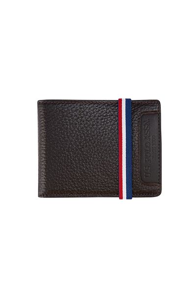 U.S. Polo Assn. BAZA. Polo Assn. 7614 Portofel pentru bărbați din piele naturală MARO