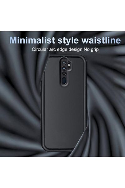Fibaks Xiaomi Redmi Note 8 Pro Compatible Case Camera Protected Soft Textured Shock Absorbing Burgundy Silicone Cover