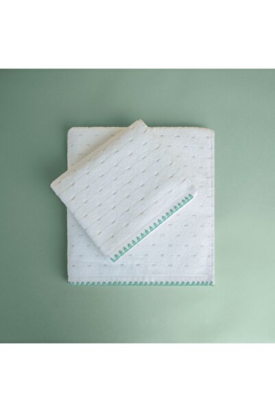 Taç Taç Butik Pamuk Banyo Havlusu Ekru