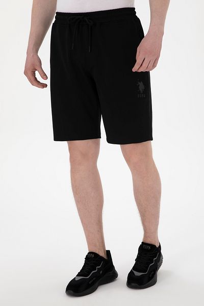 U.S. Polo Assn. Ανδρικό μαύρο πλεκτό σορτς 50300078-VR046