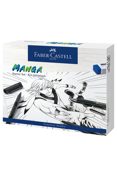 Faber Castell Manga Starter Set 3 Adet Pitt Artist Kalemtk-fine Versatil Kalem 0.5 Min Silgi Çizim Şablonu