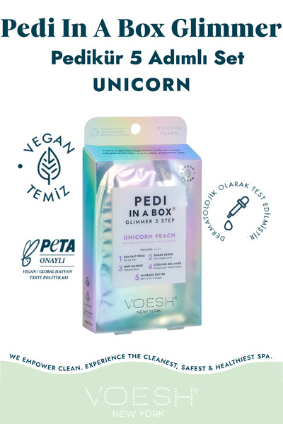 Voesh New York Pedi In A Box Glimmer Pedikür 5 Adımlı Set Unicorn