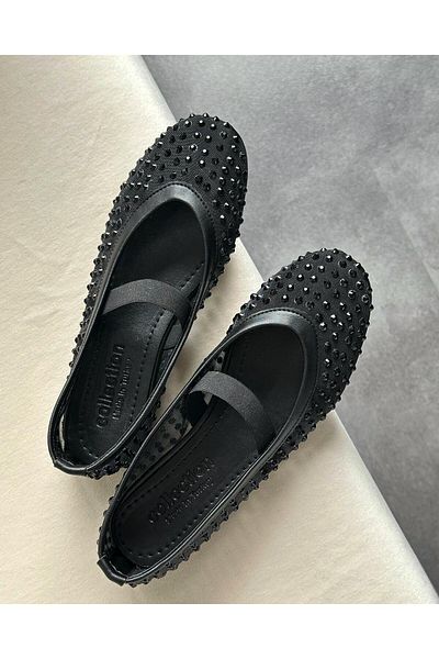 Zuum Balerini de damă Vozka Stone Tulle Daily - Negri