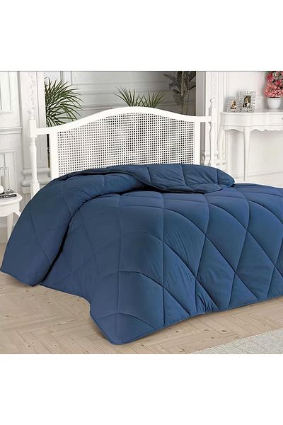 Taç Printed Fleece - Single Quilt Lufer Indigo