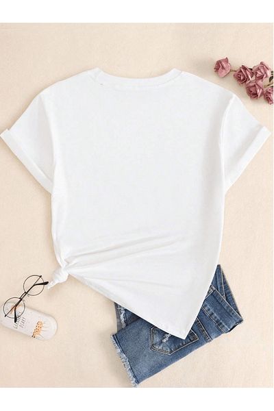 PENTHİLUS Camiseta Feminina Floral Baby Look, Blusa Confort Vel E Respir Vel