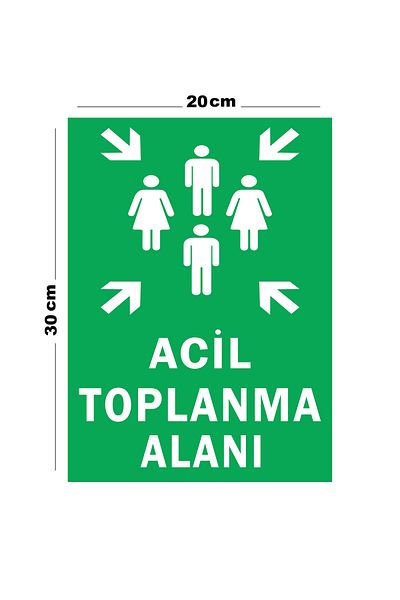 Lucena Metal Emergency Evacuation Area 20cm X 30cm A4 Size Warning Sign Directional Sign