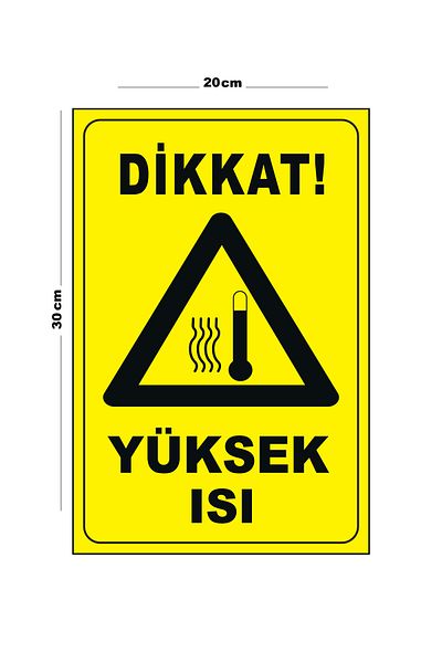 Lucena Metal High Temperature 20cm X 30cm A4 Size Warning Sign Directional Sign