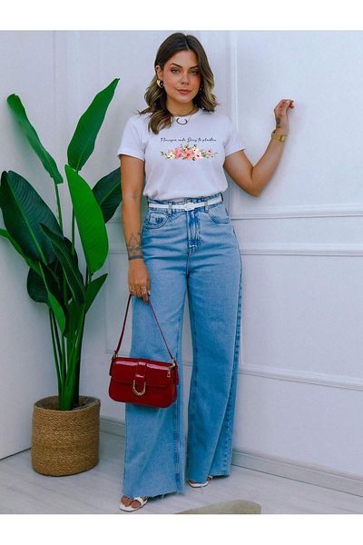 PENTHİLUS Women's Floral Printed T-Shirt