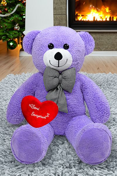 Canestar I Love You Big Plush Bear with Heart - Special Gift for Lover - Bow Tie Bear