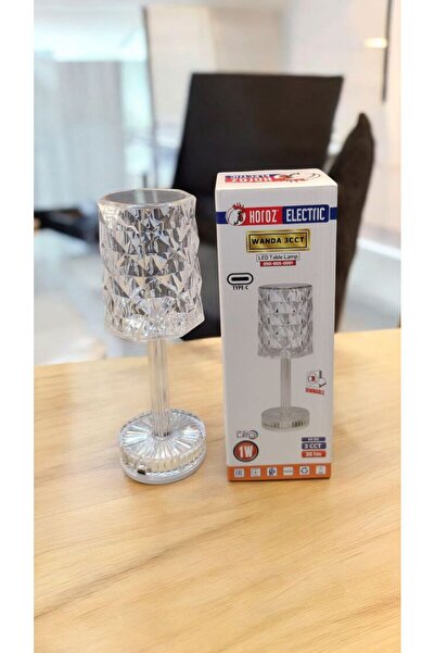 Horoz Wanda Şarjlı Kristal Masa Lambası 1 Watt 3 Renkli