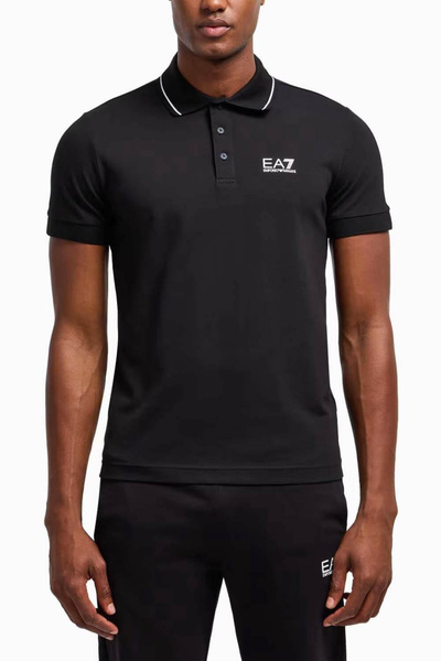 EA7 Men's Ea7 Polo Neck T-Shirt - Black