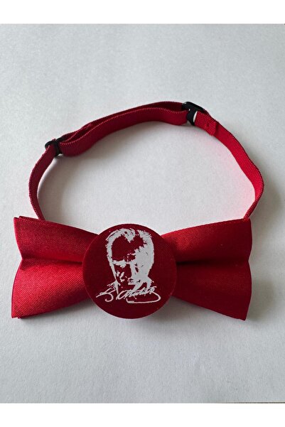 Meriç bebe Atatürk İmzalı Ve Silüetli 23 Nisan / 29 Ekim / 10 Kasım İçin Ayarlanabilir Lastikli Çocuk Papyon