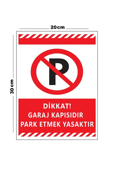 Lucena Metal Caution Garage Door Is Parked Prohibited 20cm X 30cm A4 Size Warning Sign Diversion