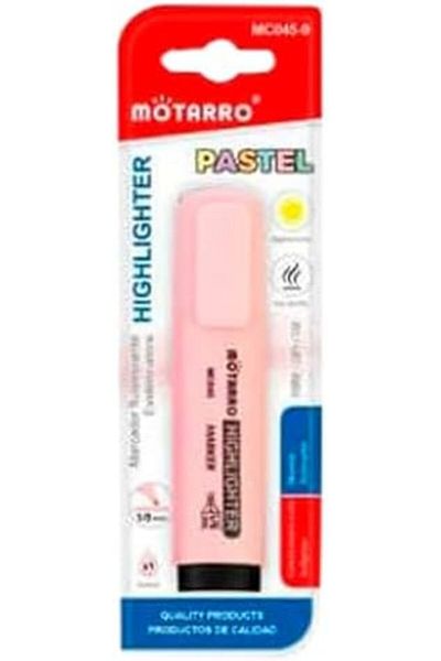 MOTARRO Highlighter Pens – Pastel Highlighters With Chisel Tip, Quick-dry & No Bleed Ink,
