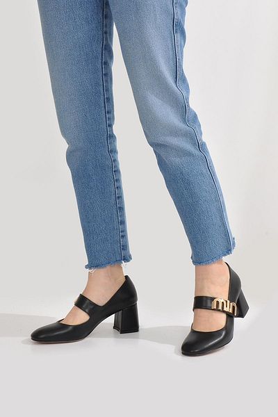 Vizon Ayakkabı Women's Black Classic Heeled Shoes Vzn25Y-002