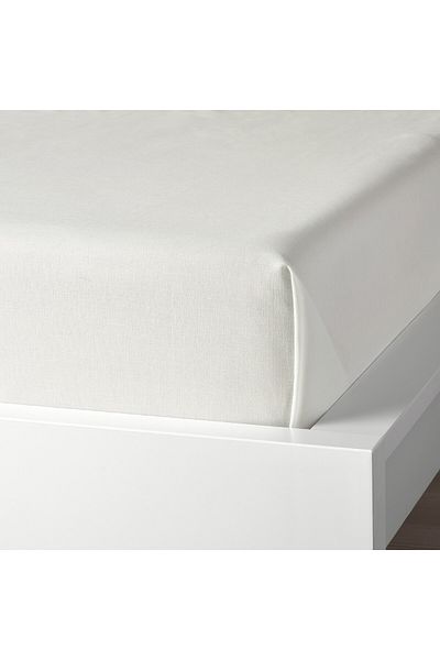 IKEA TAGGVALLMO White Sheet 150x250 cm IKEA Cotton/Polyester Blend, 100 TC