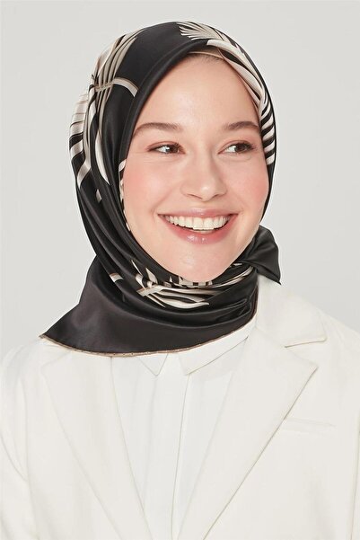 Armine Silk Scarf Nostalgia - 8548-09 Black Mink Sura