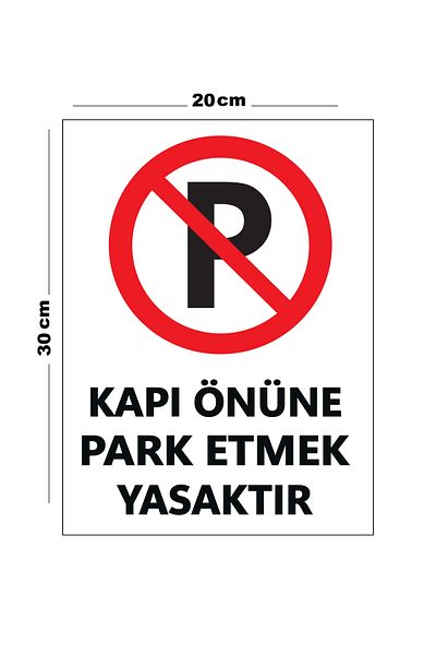 Lucena Metal Door Front Parking Prohibited 20cm X 30cm A4 Size Warning Sign Directional Sign