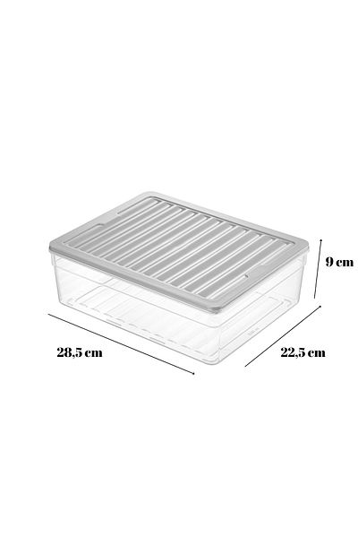 welcomein Microwave Compatible 4X5300 ml Anthracite Storage Container