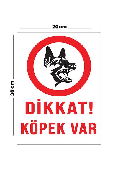 Lucena Metal Caution Dog Present 20cm X 30cm A4 Size Warning Sign Diversion Sign