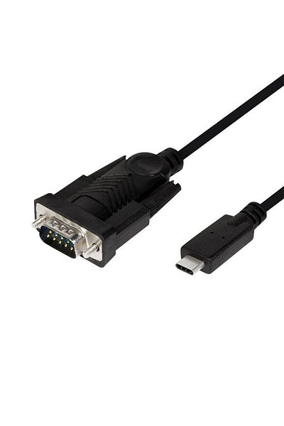LogiLink Cablu LOGILINK AU0051, USB Type-C - Serial DB9M 9-pin/RS232, 1.2m (Negru)