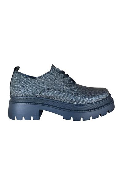 Liger Pantofi oxford damă cu șireturi, cu talpă înaltă, Afumați
