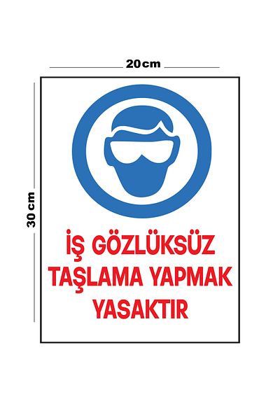 Lucena Metal Work No Glasses Grinding Prohibited 20cm X 30cm A4 Size Warning Sign Diversion
