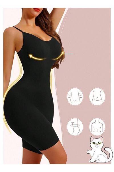 MİSTİRİK Salopetă de ridicare și strângere extra premium model Larix de lungime întreagă Corset Culoare neagră