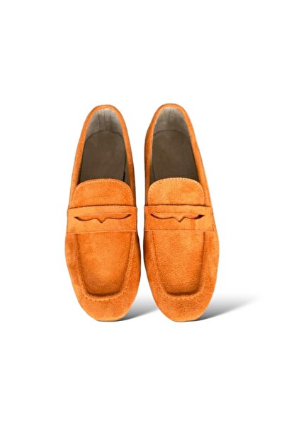Liger Women's Suede Ballerinas ORANGE