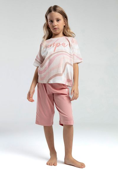 U.S. Polo Assn. Girl's Beige Pajama Set 50311687 -Vr011