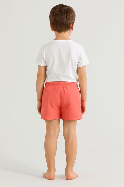 MARKAPIA Boy's Pocketed Mesh Water Patterned Swim Shorts